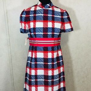 Adele Martin Tags Vintage Dress red white Blue